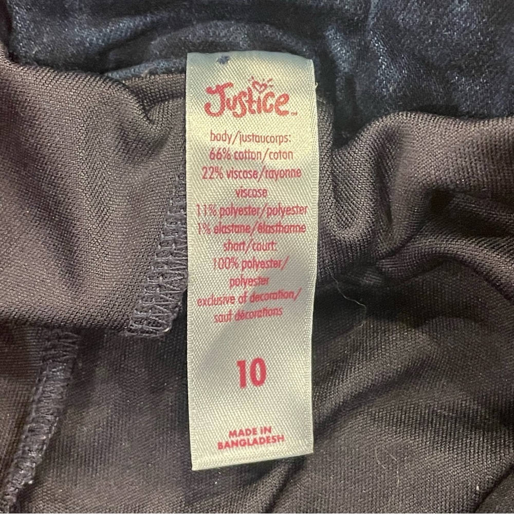 Girl’s Justice Denim Overall Skirt with Red Bandana Straps Size 10 - Picture 6 of 9